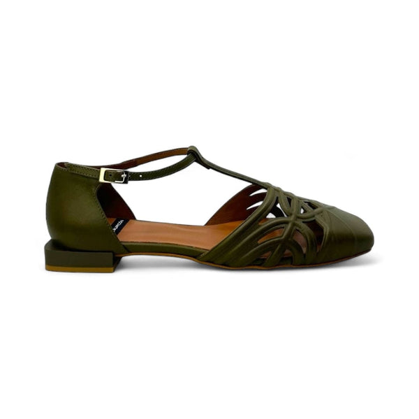 Angel Alarcon Shoes 6 / alejandra-kaki / .5 inch Alejandra-Kaki